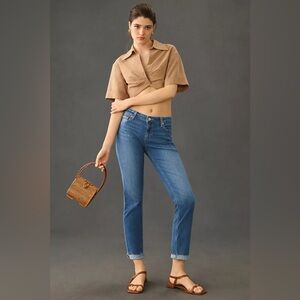 PAIGE Brigitte Mid-Rise Crop Boyfriend Jeans